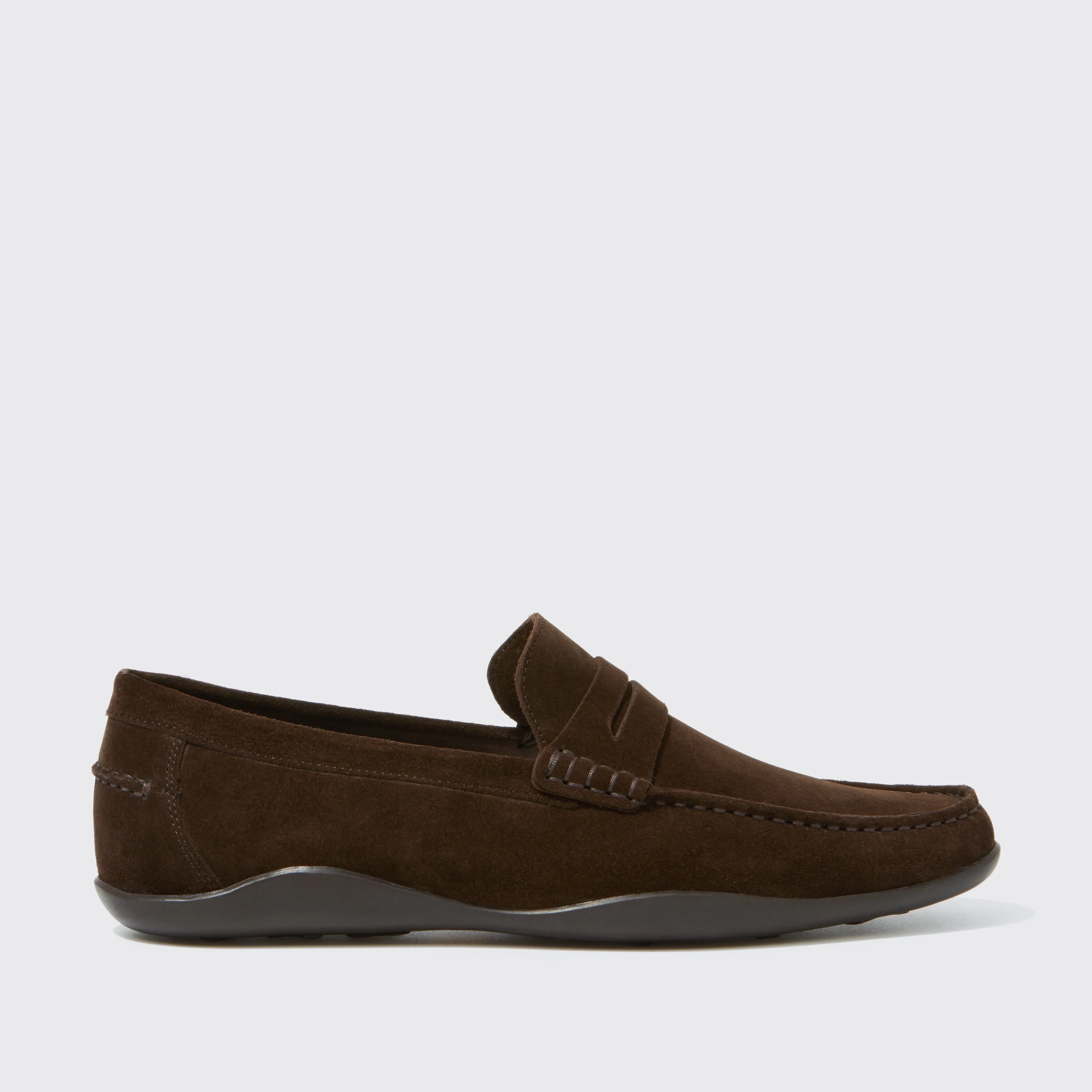 Basel G Full-Grain Suede Dark Brown