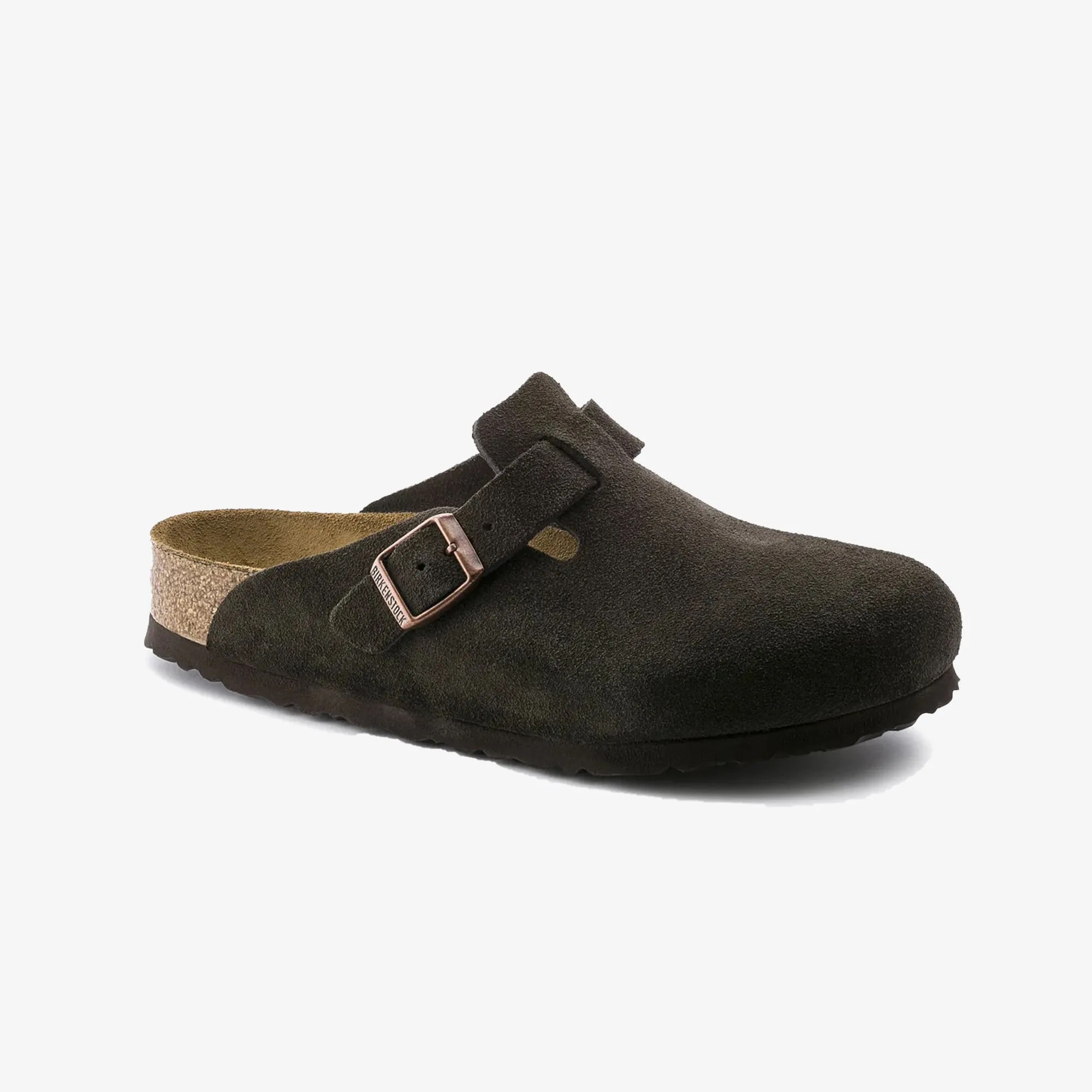 Birkenstock | BOSTON SOFT FOOTBED SUEDE LEATHER  { BROWN