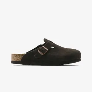 Birkenstock | BOSTON SOFT FOOTBED SUEDE LEATHER  { BROWN