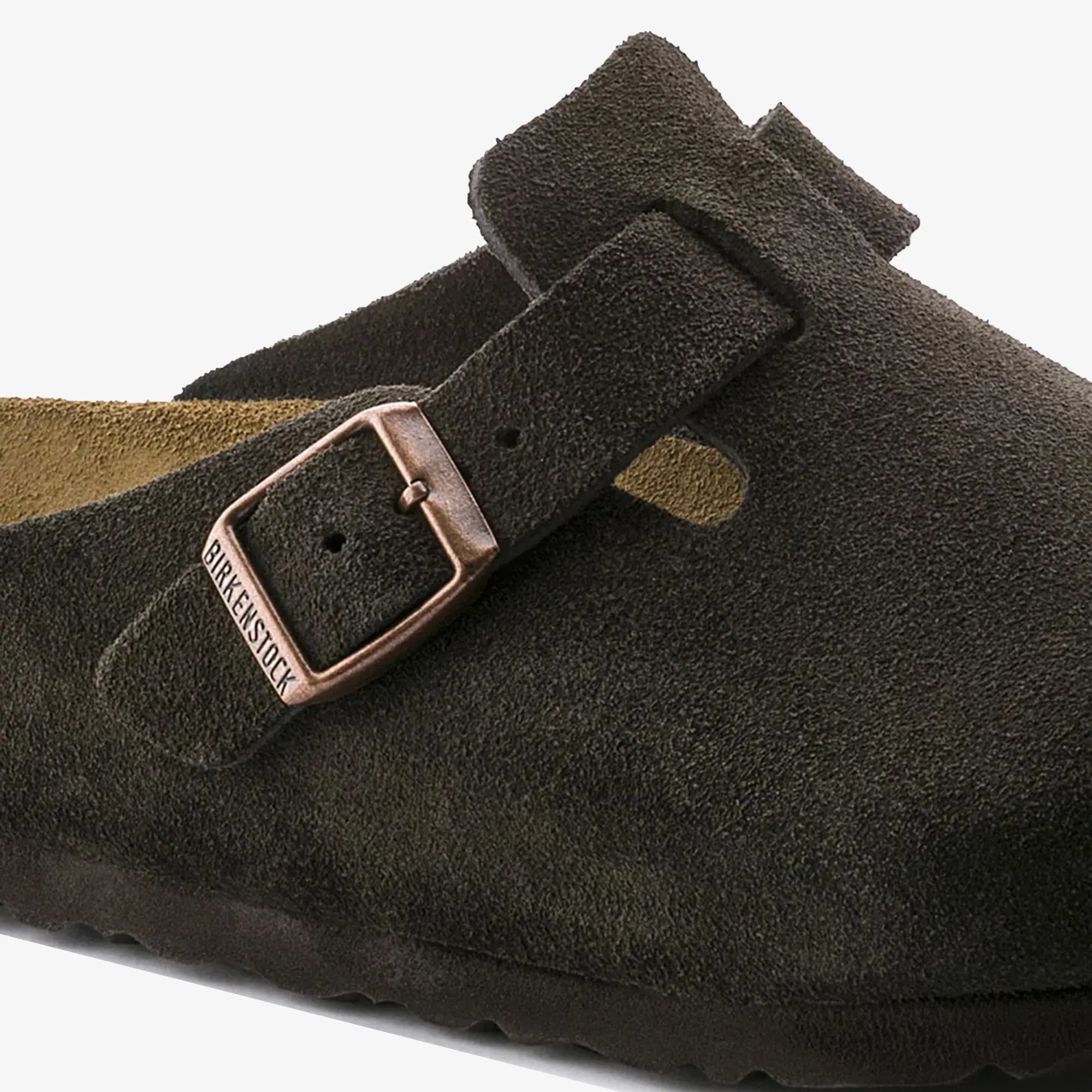 Birkenstock | BOSTON SOFT FOOTBED SUEDE LEATHER  { BROWN