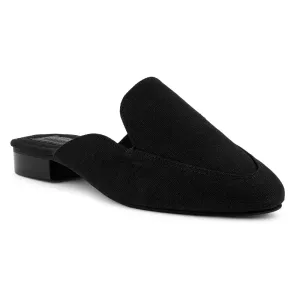 Black Organic Canvas Mules