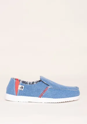 Blue Slip On Shoes