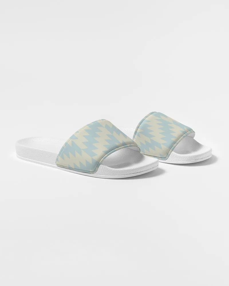 Blue Zig Zag Men's Slide Sandals