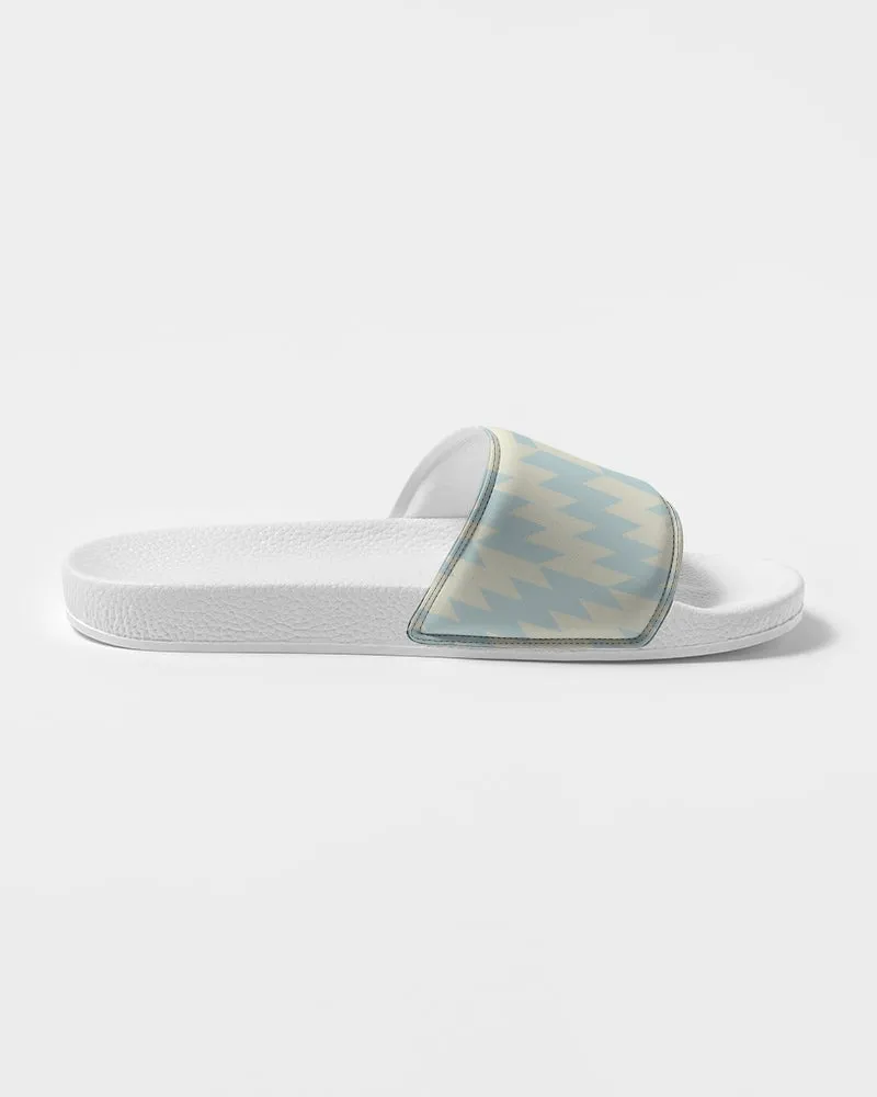 Blue Zig Zag Men's Slide Sandals