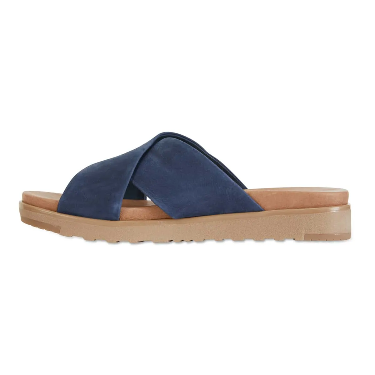 Bold Slide in Navy Leather