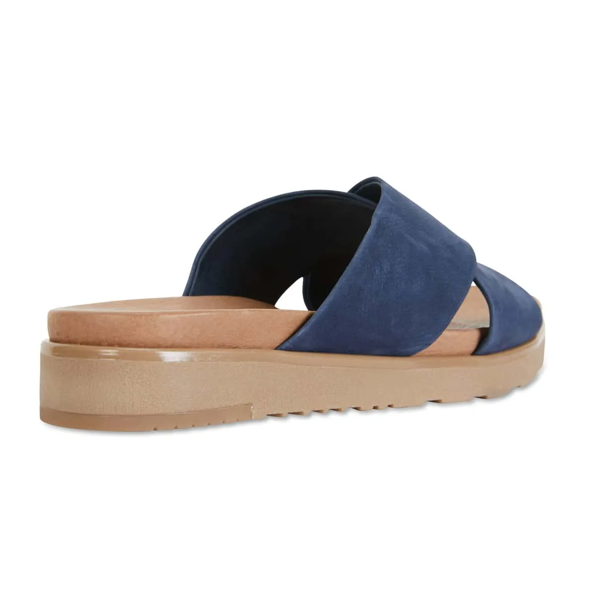 Bold Slide in Navy Leather