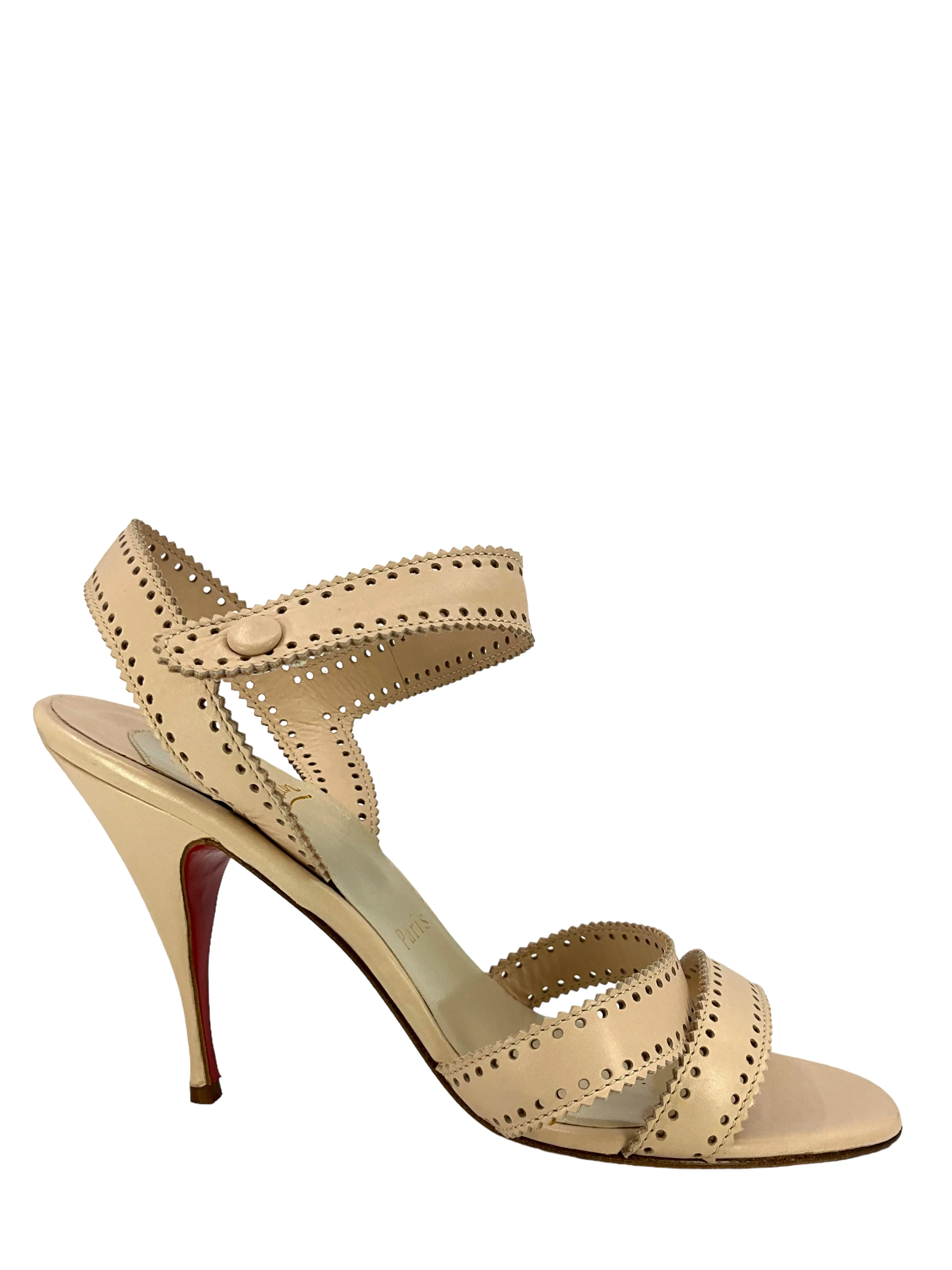 Christian Louboutin Perforated Strappy Sandals Size 9 NEW