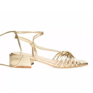 Corfu Gold | Low heel strappy sandal