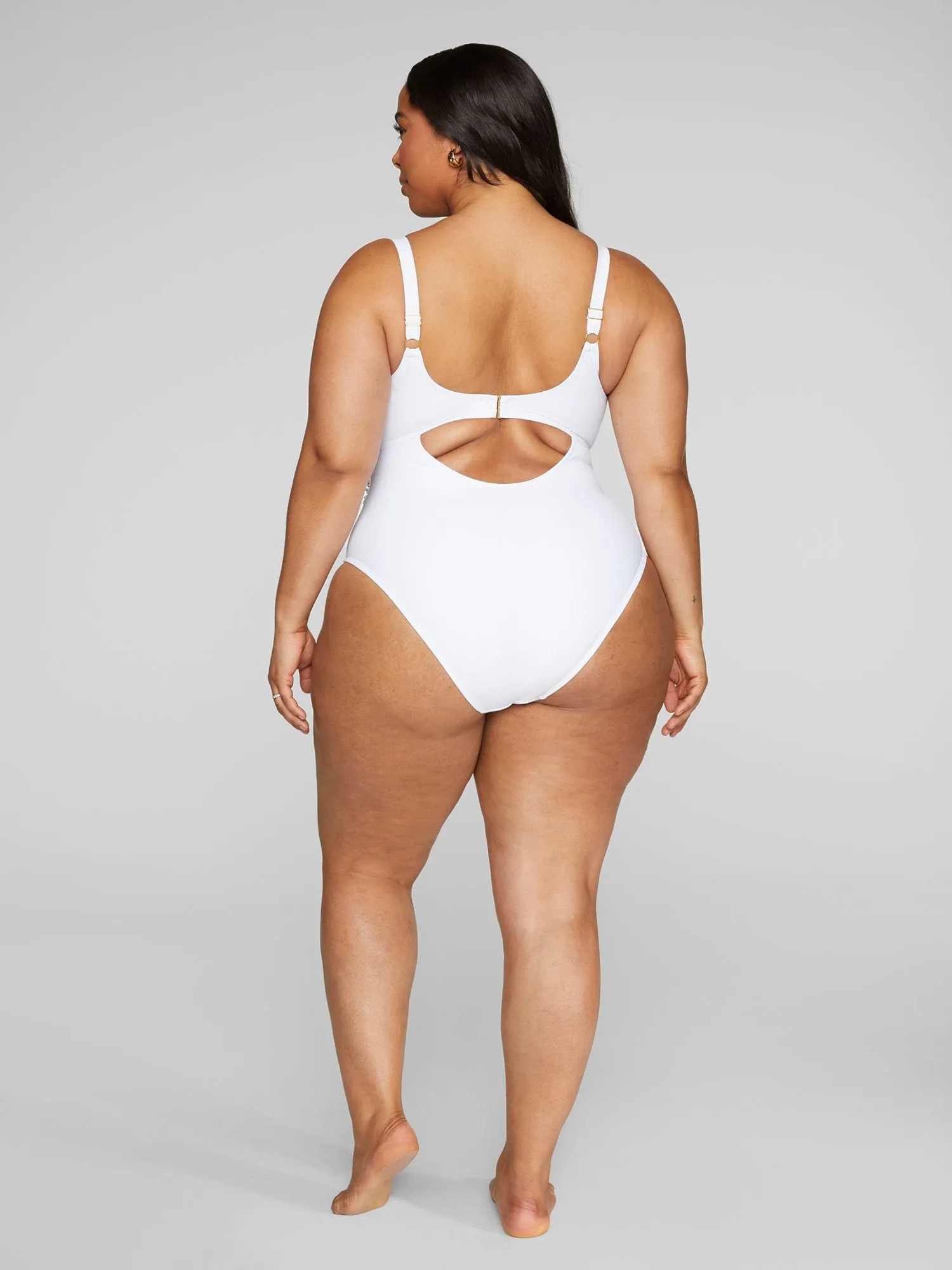 Fashion To Figure - Kenzie Tie Front One-Piece Swimsuit