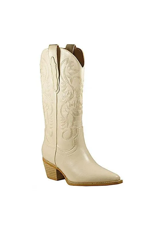 Hanan-Embroidery Western Boots