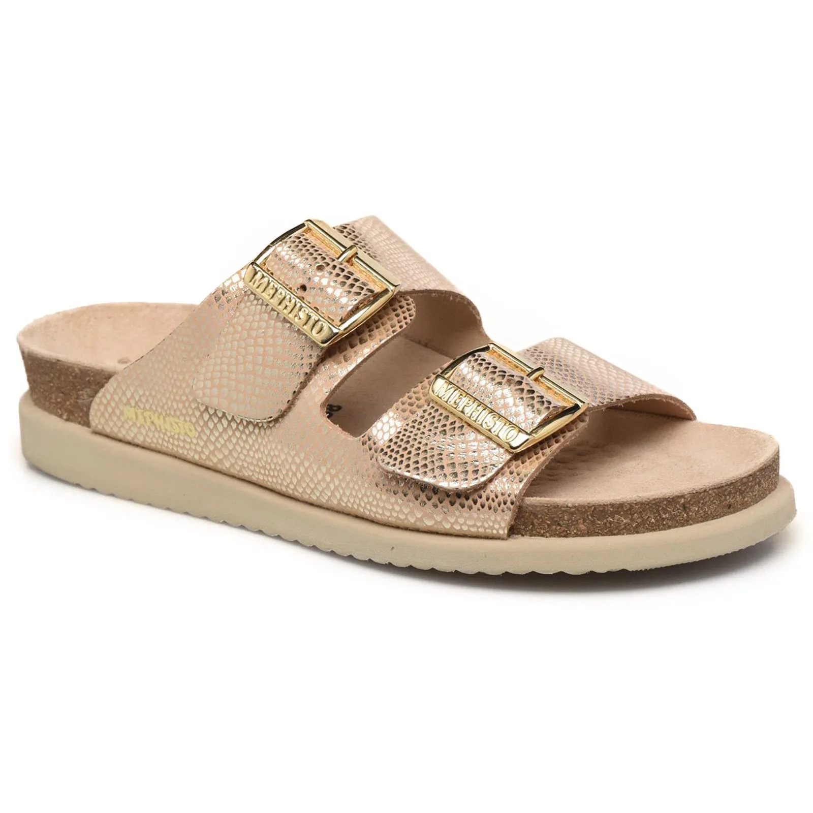 Hester Metallic Leather Women's Slide Sandals