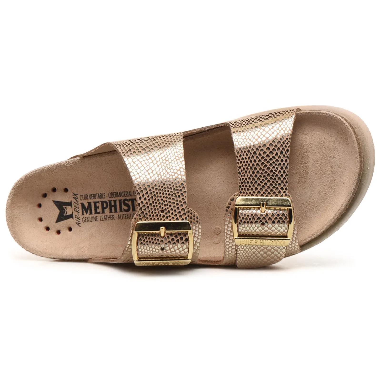 Hester Metallic Leather Women's Slide Sandals