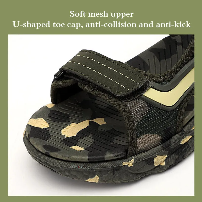 Kids Camouflage Sandals for 5-18 Yrs Boys  Summer Fashion Children's Beach Shoes