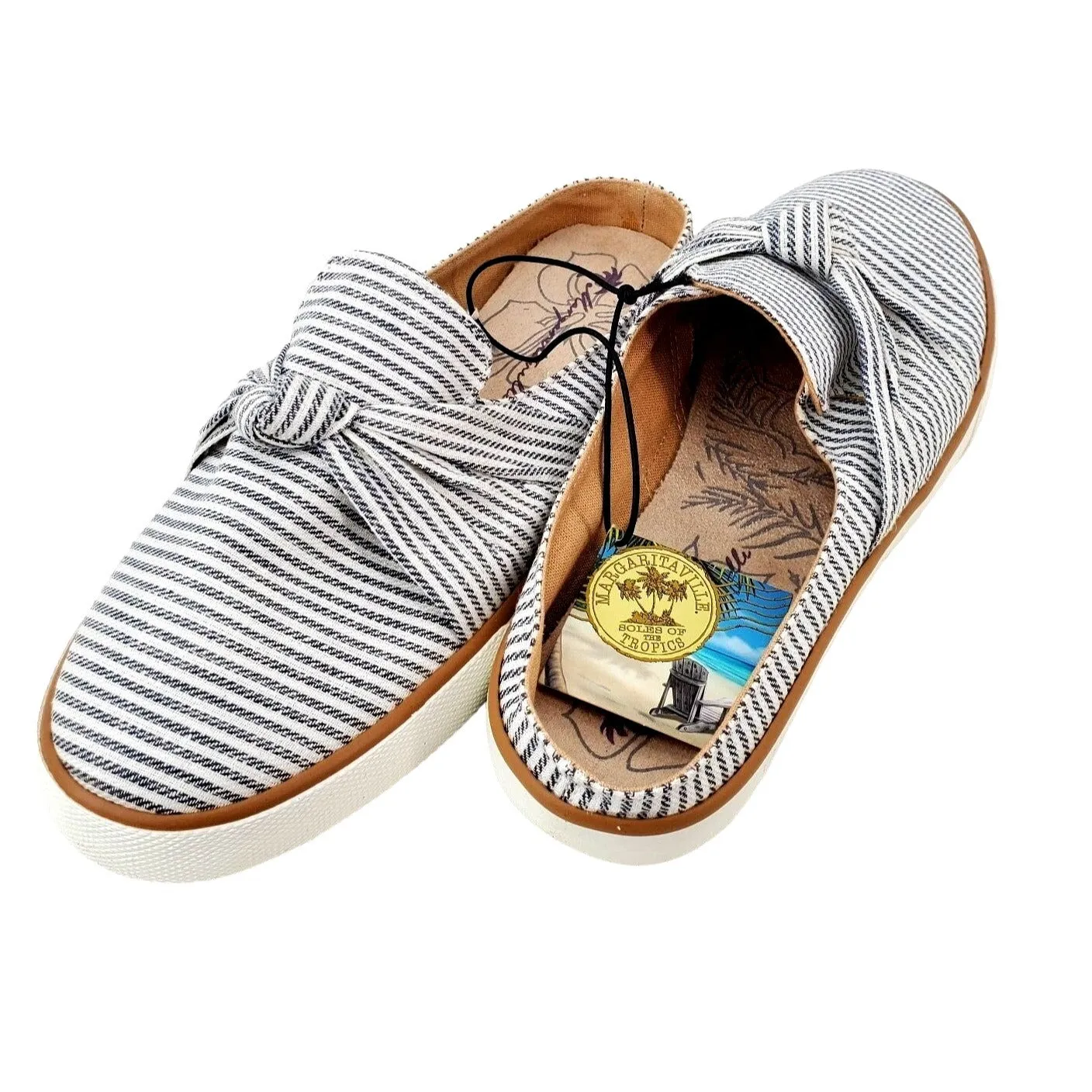 MARGARITAVILLE Mule Sneaker Woman's Slip-on Nautical Knot Sandal Shoe