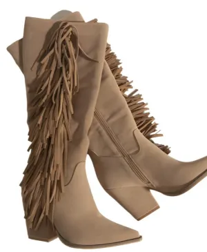 Out West Knee-High Fringe Boots