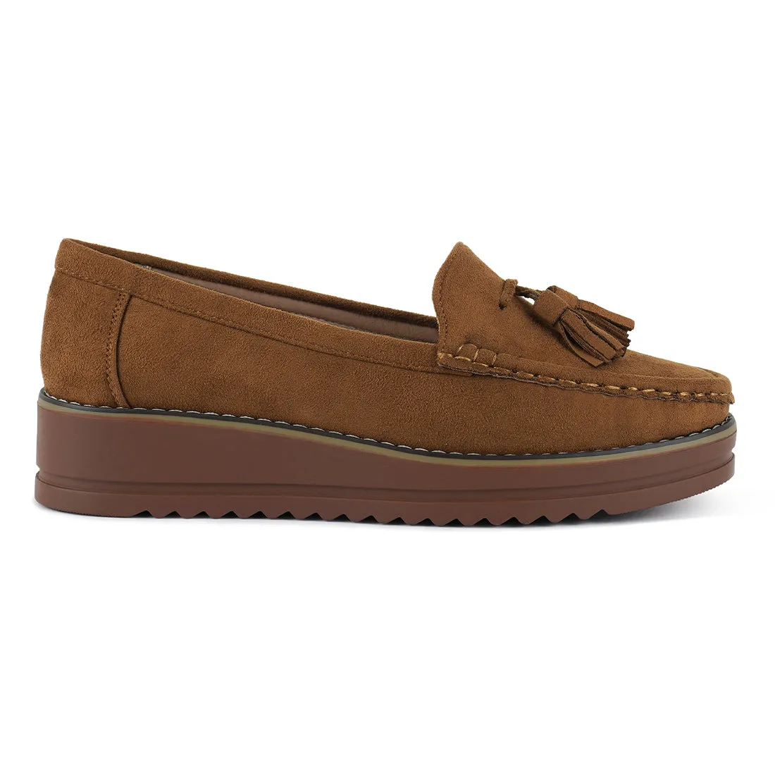 Platform Lug Sole Tassel Loafers