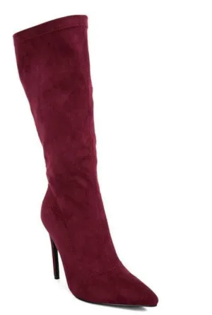 Playdate Pointed Toe High Heeled Calf Boot