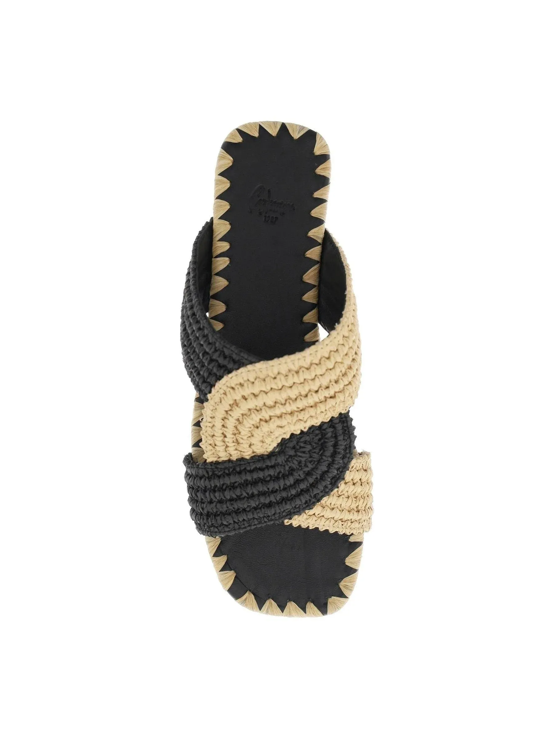 Prado Raffia Slide Sandals