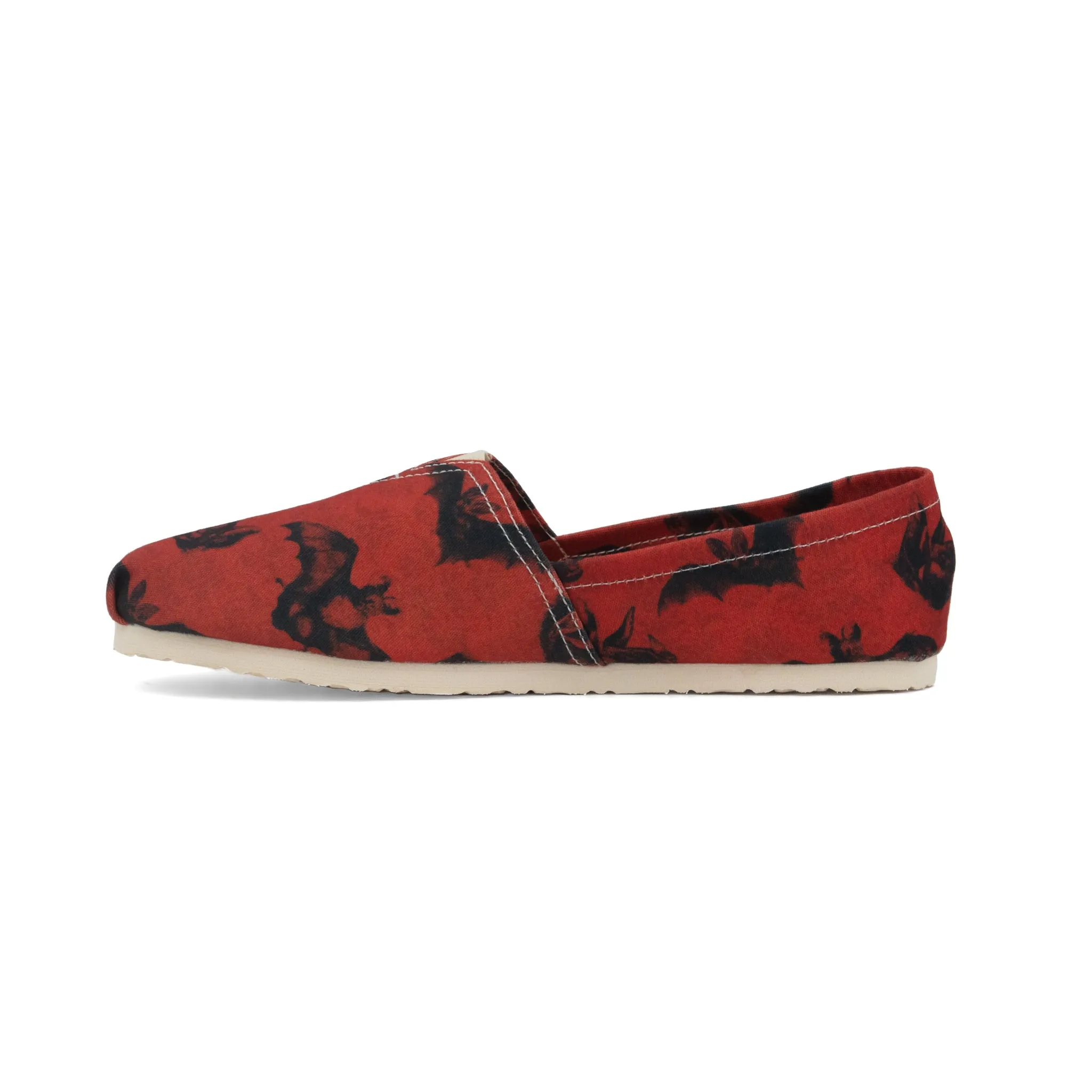 Red Bat Unisex Slip-On Canvas Flats