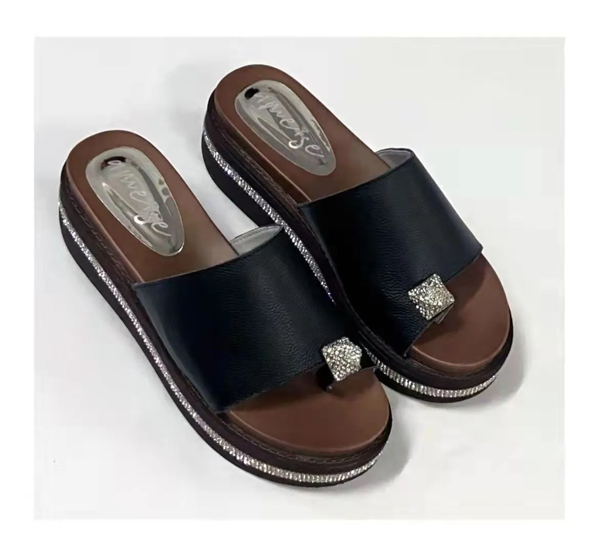 SHINE Leather slides