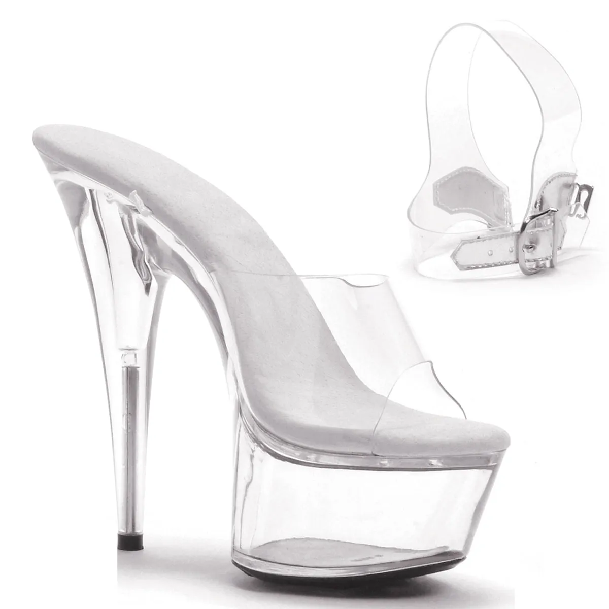 Stream-609 Clear Convertible 6" Sandals