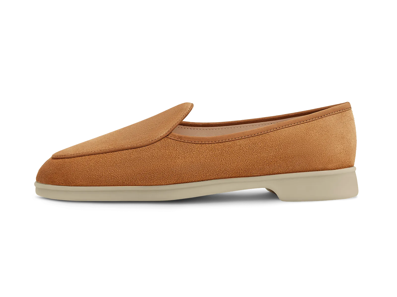 Stride Loafers in Casaque Glove Suede Natural Sole