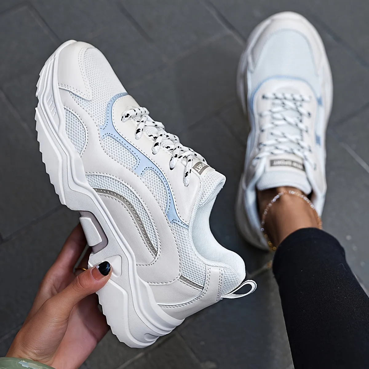 Trendy Fashion Platform Chunky Sneakers for Women | Comfortable Streetwear