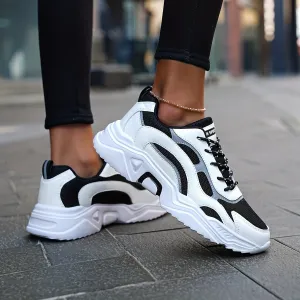 Trendy Fashion Platform Chunky Sneakers for Women | Comfortable Streetwear