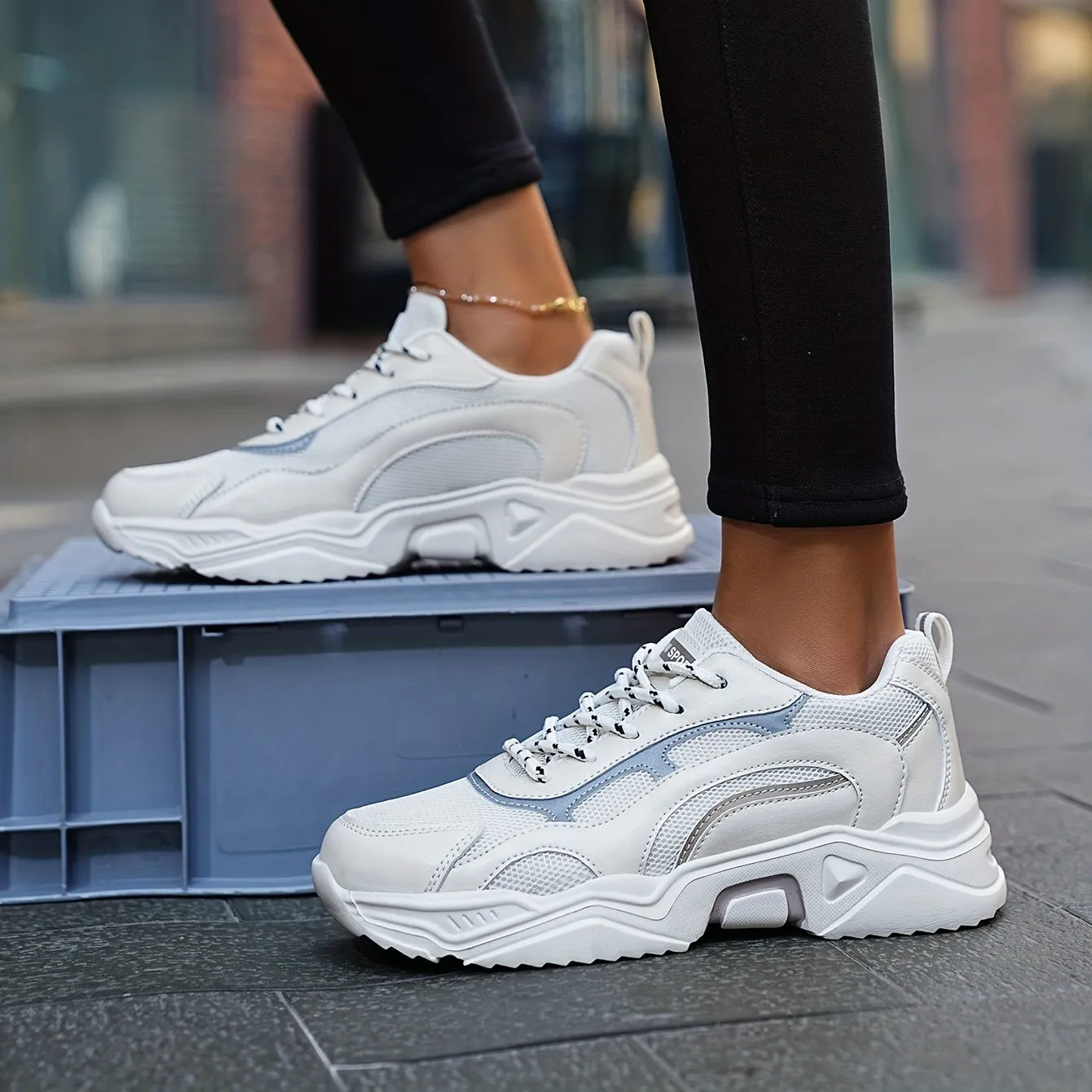 Trendy Fashion Platform Chunky Sneakers for Women | Comfortable Streetwear