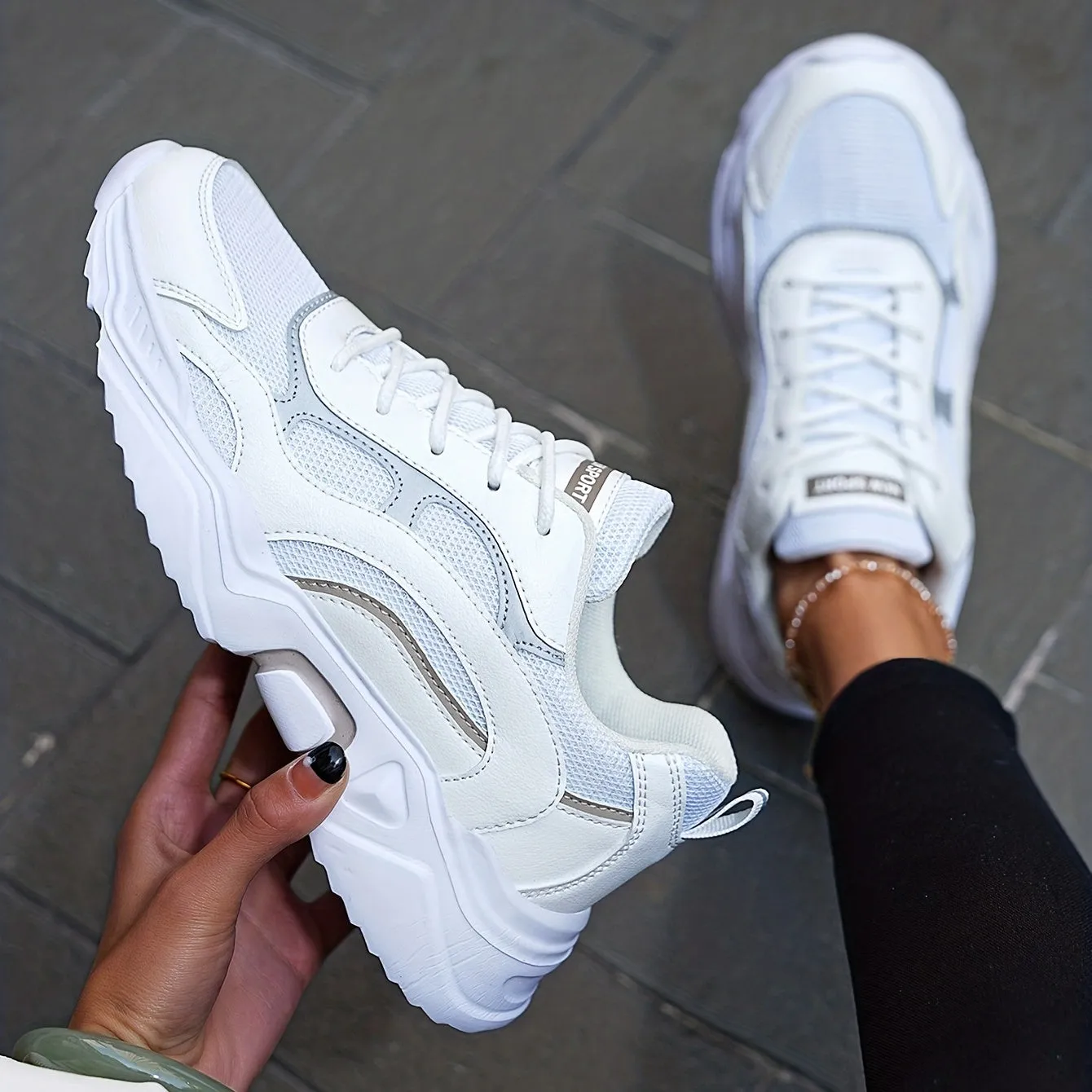 Trendy Fashion Platform Chunky Sneakers for Women | Comfortable Streetwear