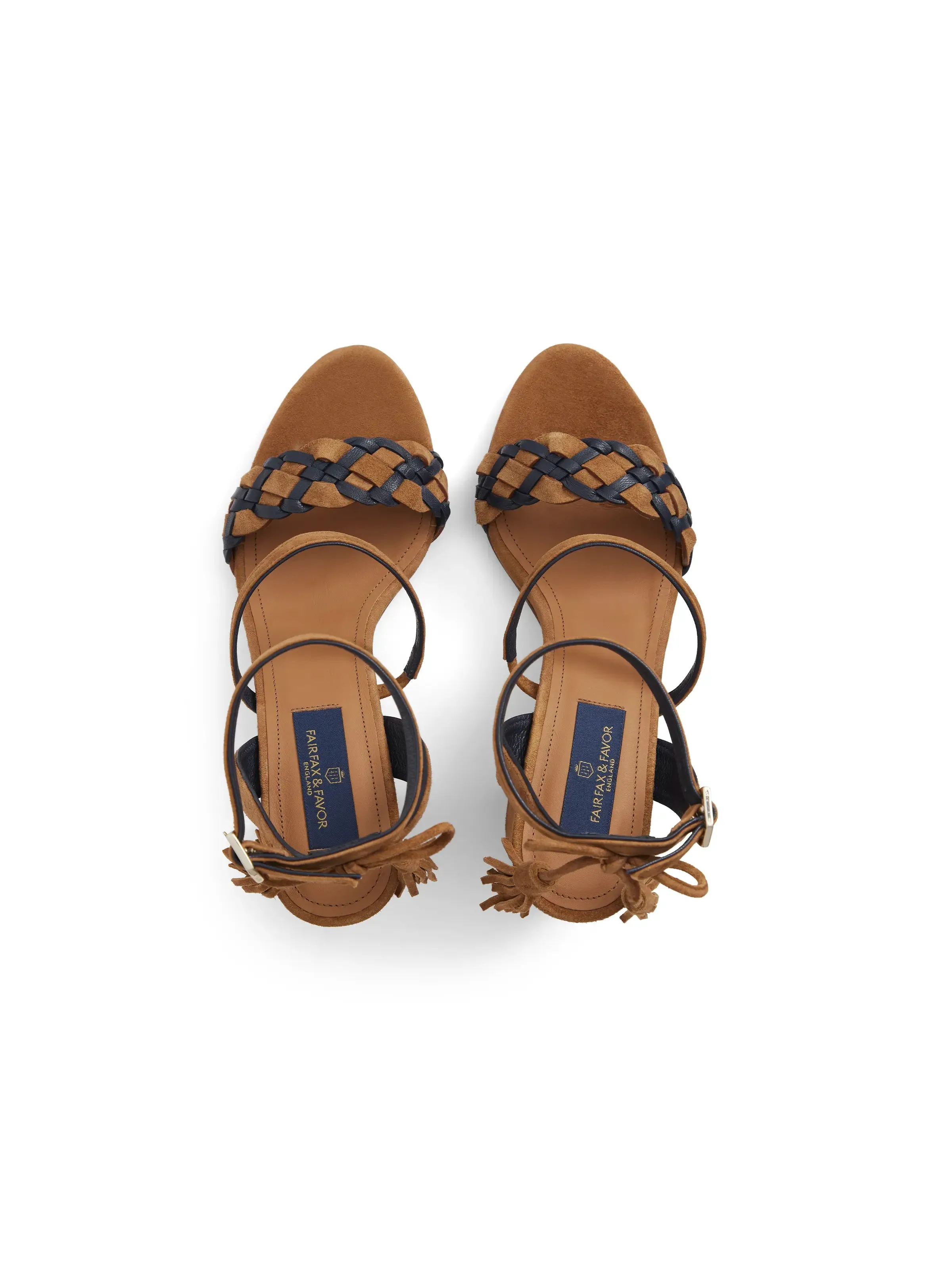 Tuscany Heel - Tan & Navy