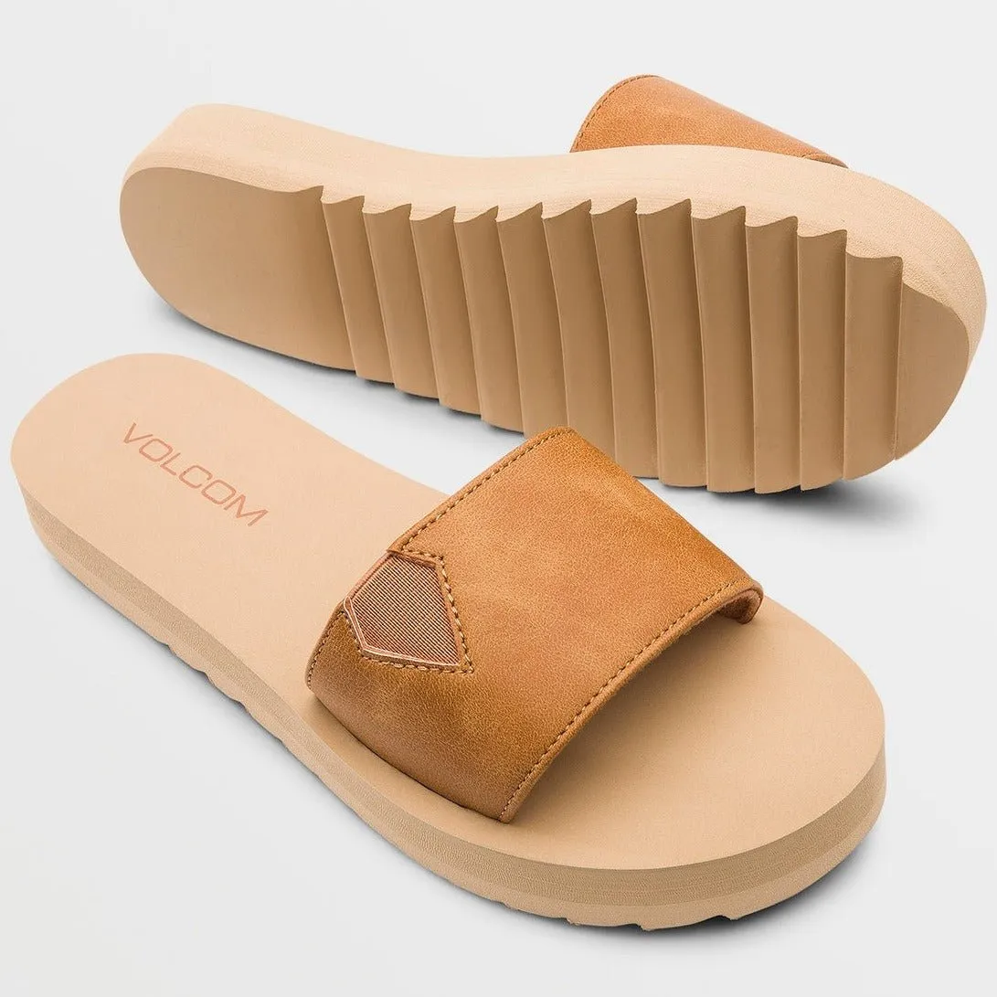 Volcom "Not So Simple" Women's Slides - Tan