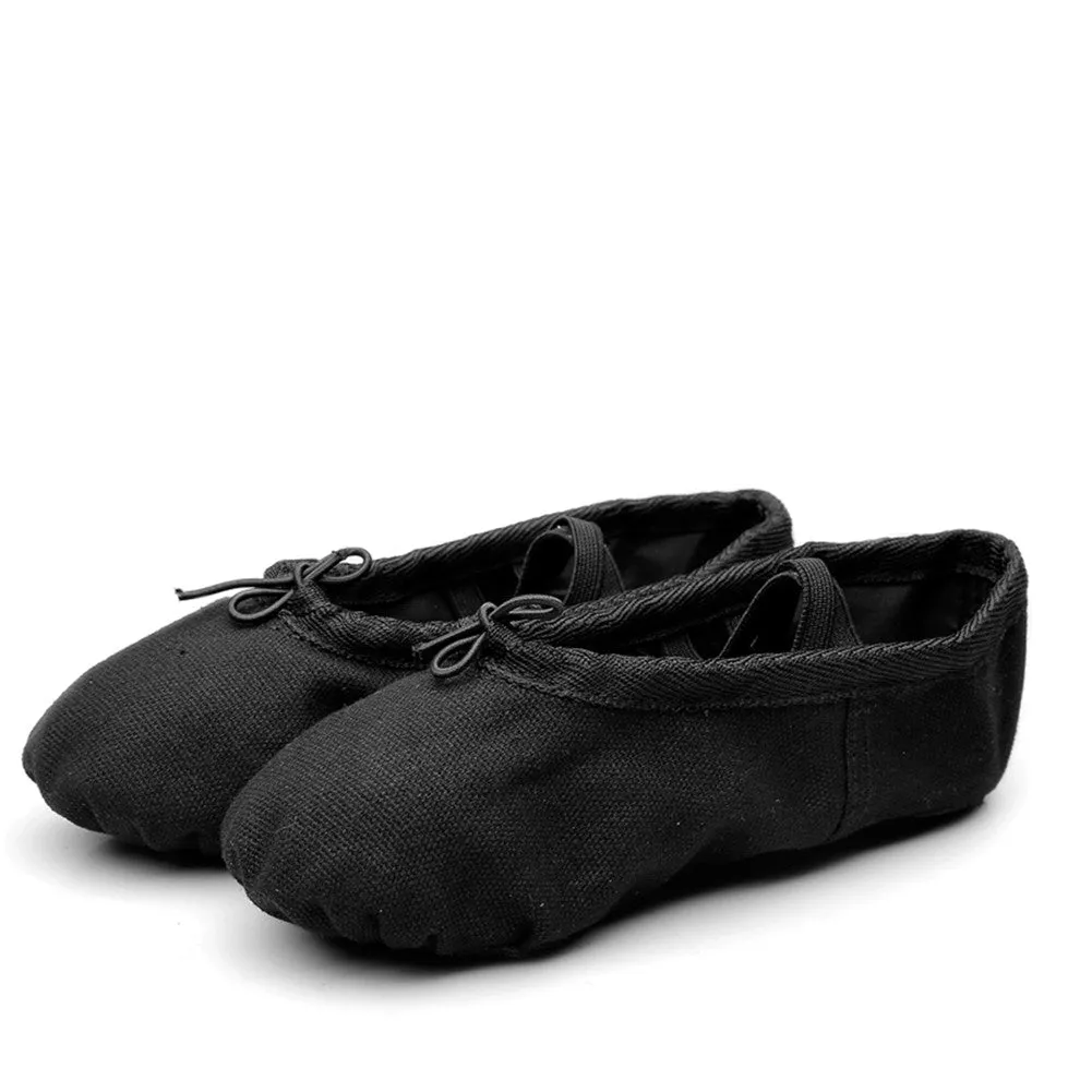 Women's Ballet Slipper Split Sole Canvas Yoga Dance Flats