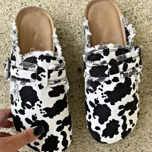 Women'S Round Toe Casual Leopard Print Slip-On Shoes 79882010C