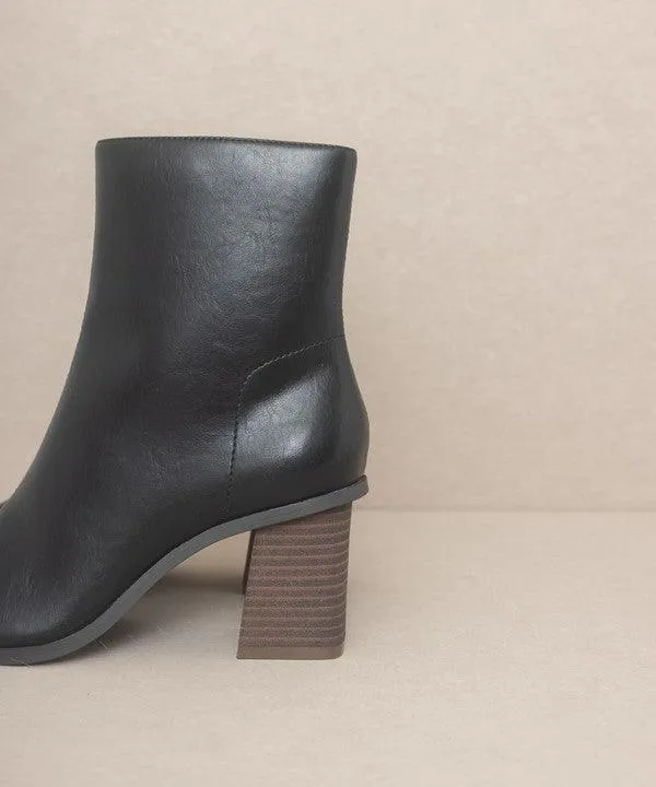 Womens Square Toe Ankle Boots