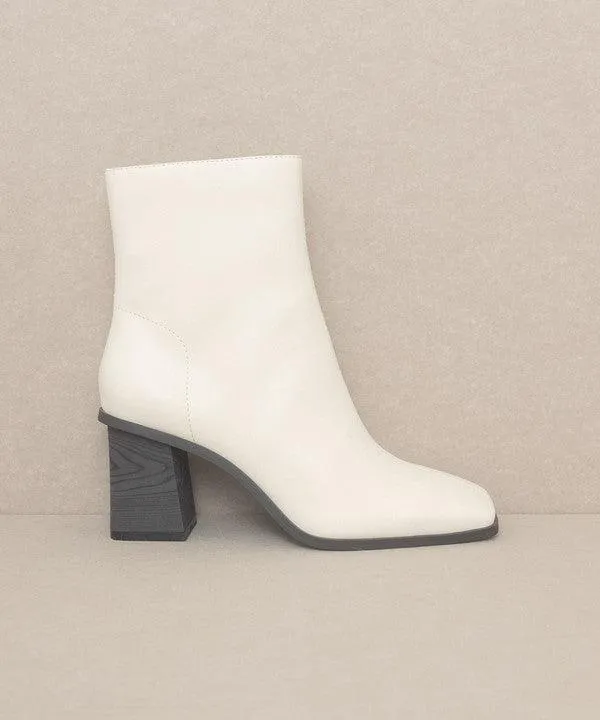 Womens Square Toe Ankle Boots