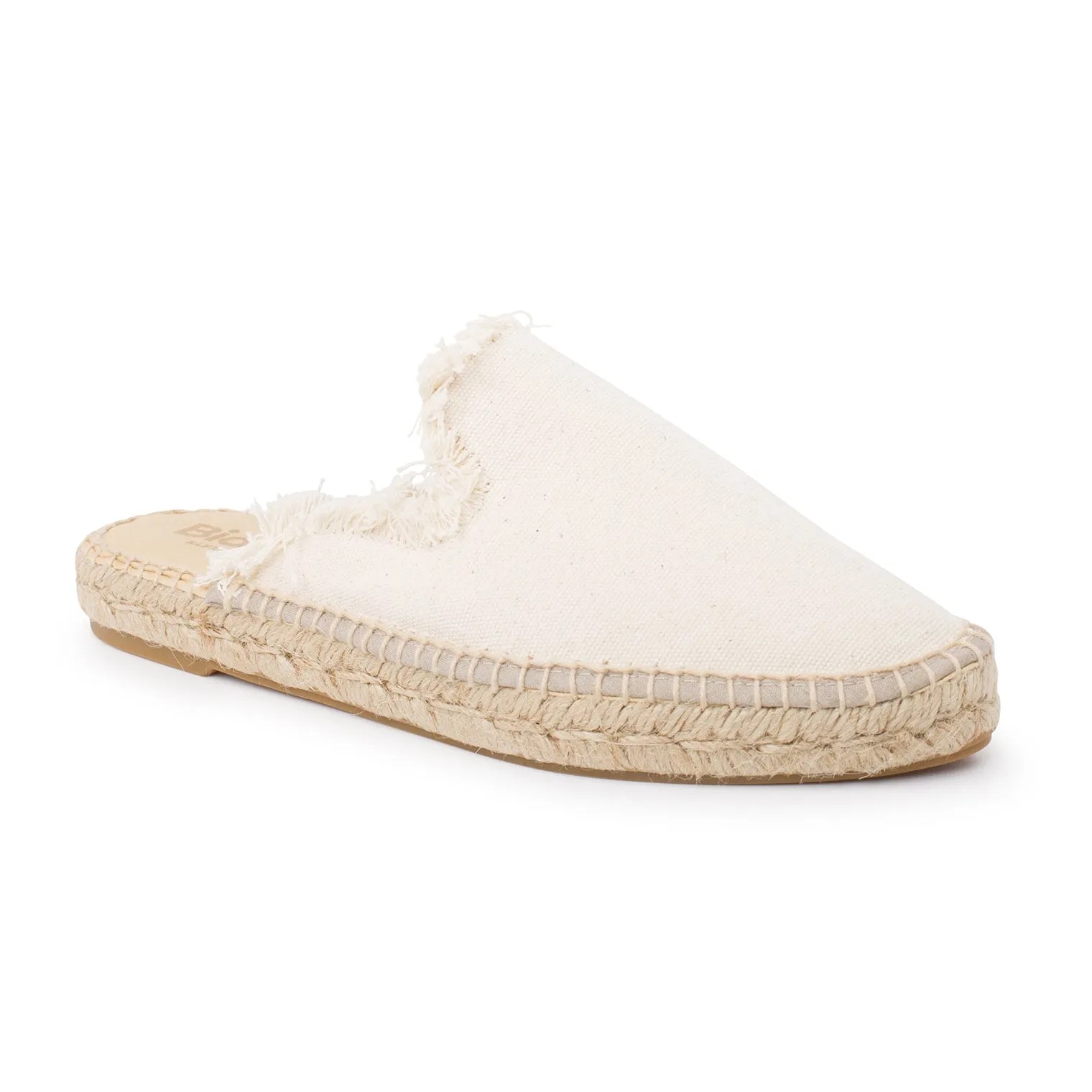 Zaragoza Canvas Espadrille Mule Slides - Beige Tan