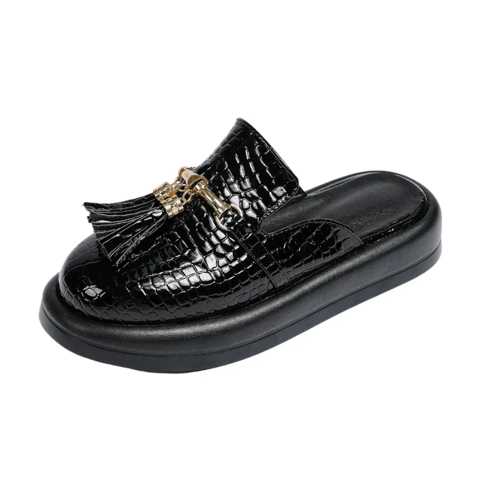 Zéphora – Glossy patent – Leather slides